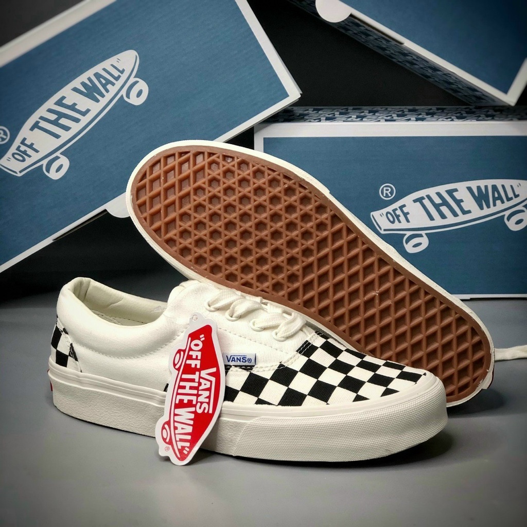 Giày thể thao Vans Caro buộc dây_Giày trượt ván vans dây cổ điển đơn giản thời trang