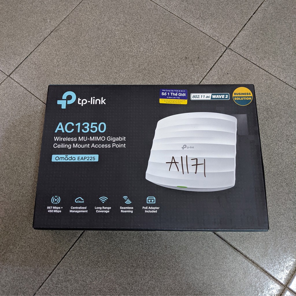 Tplink EAP225 V3.0 Access Point Gắn Trần Wi-Fi MU-MIMO Gigabit AC1350 like new | BigBuy360 - bigbuy360.vn