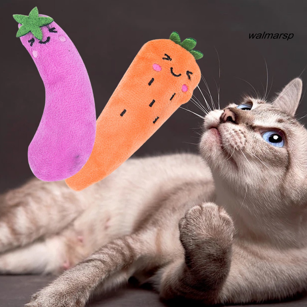 Đồ Chơi Gặm Hình Rau Củ Nhồi Bông Phát Ra Âm Thanh Cho Mèo Cưng