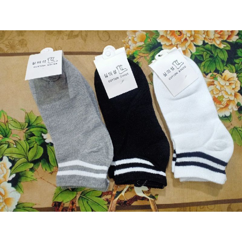 Bán sỉ 10 đôi tất cổ ngắn kẻ sọc Hàn Quốc