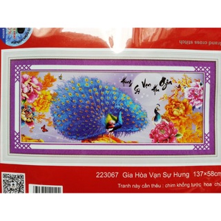 Tranh thêu chữ thập Gia Hoà Vạn Sự Hưng 223067 (137x58) chưa thêu