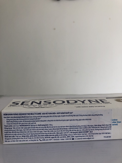 Kem đánh răng Sensodyne MULTI CARE 100g