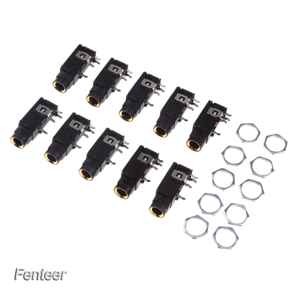 Set 10 Đầu Cắm Micro Âm Thanh 6.35mm / 6.35 Chuyên Dụng