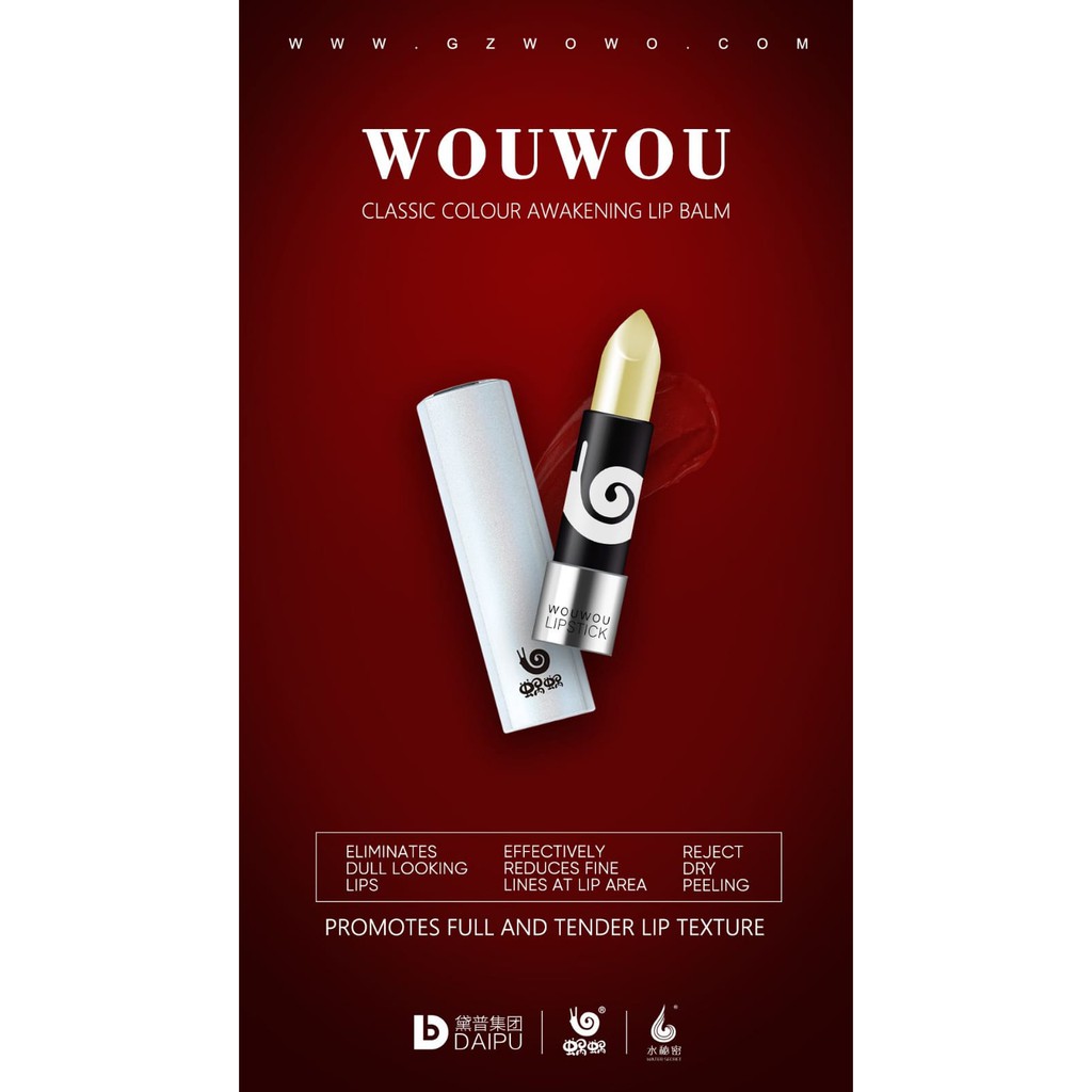 (hàng Mới Về) Son Dưỡng Môi Wouwou Cổ Điển Trọng Lượng 3.5g