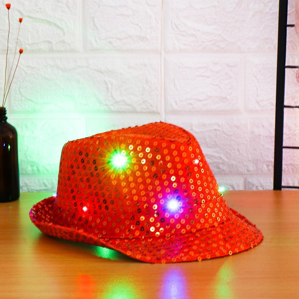 Mũ Fedora Đính Đèn Led Phát Sáng Thời Trang
