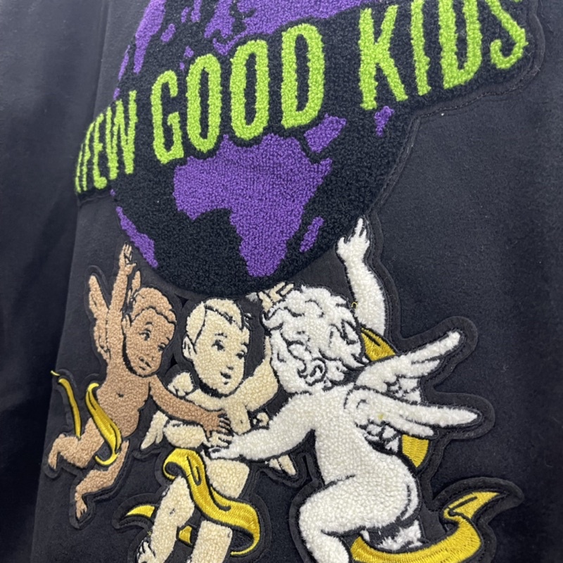 ⚡️ - Áo Varsity Jacket DONCARE ANGEL JACKET - BLACK, Áo khoác bomber DONCARE Varsity