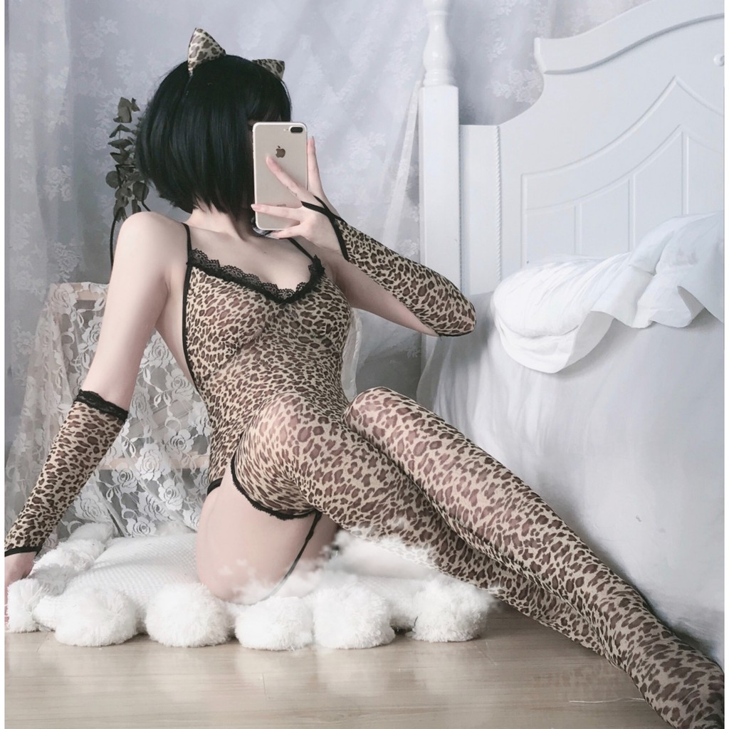 Set cosplay đồ ngủ da báo gợi cảm  không kèm bờm tai mèo | BigBuy360 - bigbuy360.vn