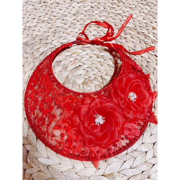 Mấn ren màu đỏ mã 09