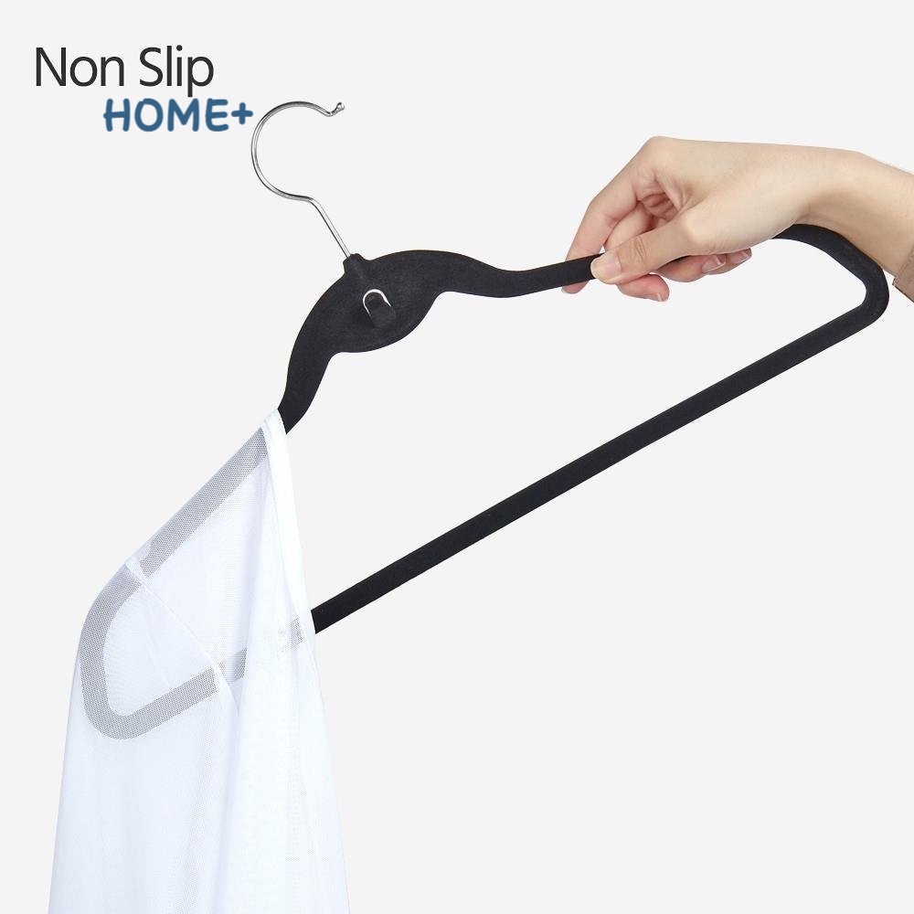 Set 10 / 20 Móc Treo Quần Áo Bằng Nhung Chống Trượt Đa Năng Tiện Dụng Cho Gia Đình