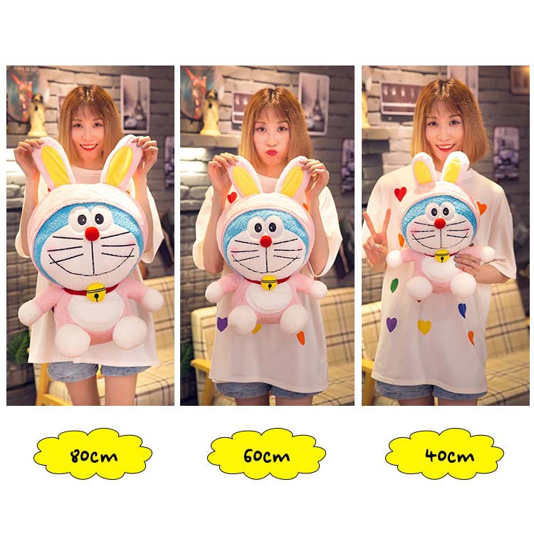 Gấu Bông Doreamon Cute Hồng Xám MINO STORE TH200