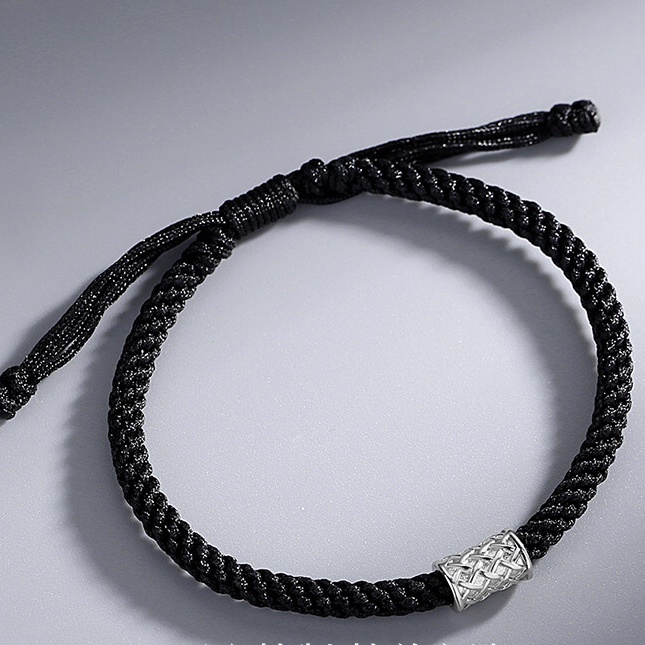Vòng Tay Bạc Nam cá tính Unisex Bạc 925 Đẹp Ngầu Silver Pillar Đơn Giản Lucifer Store Lắc Tay Phong Cách - Silver Pillar