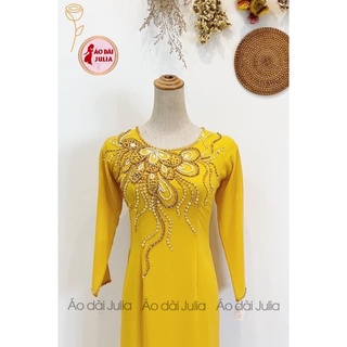 ÁO DÀI CƯỚI ÁO DÀI BÀ SUI ĐÍNH ĐÁ THIẾT KẾ CAO CẤP