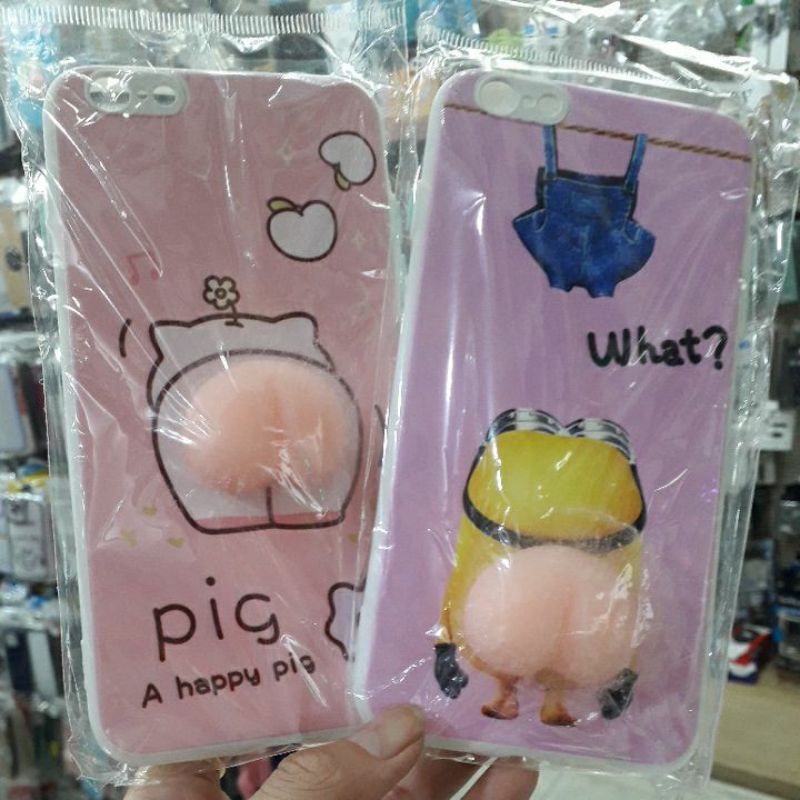 IPhone 6 Plus /6s plus Ốp lưng mông hồng đào kute