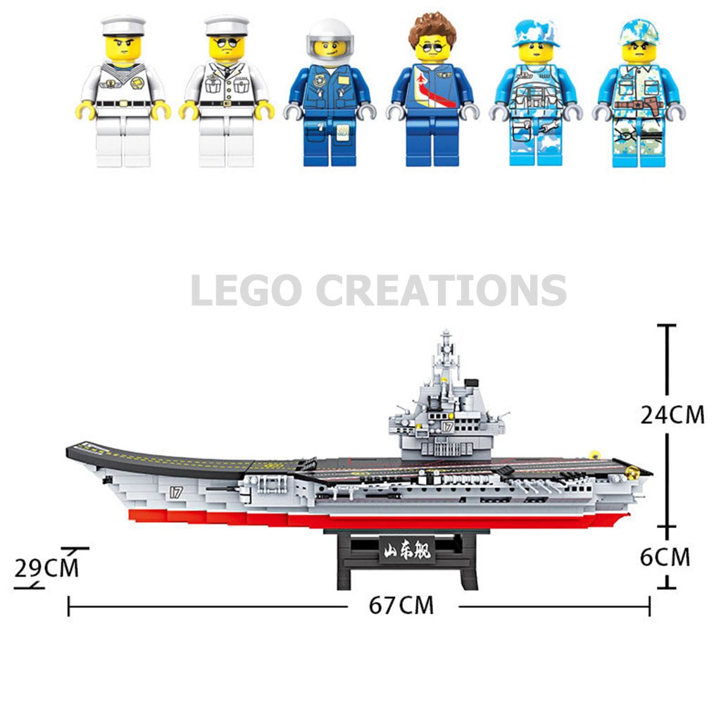 Lego tàu sân bay quân sự Warship 17 giúp trẻ rèn tư duy tăng sáng tạo đồ chơi lắp ráp với 1538 mảnh ghép