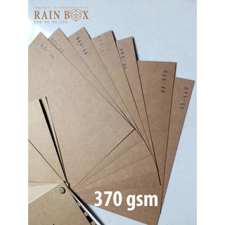 Giấy Kraft bìa cứng - 370gsm-làm bìa, hộp gói quà, sổ tay- Combo: 10 tờ