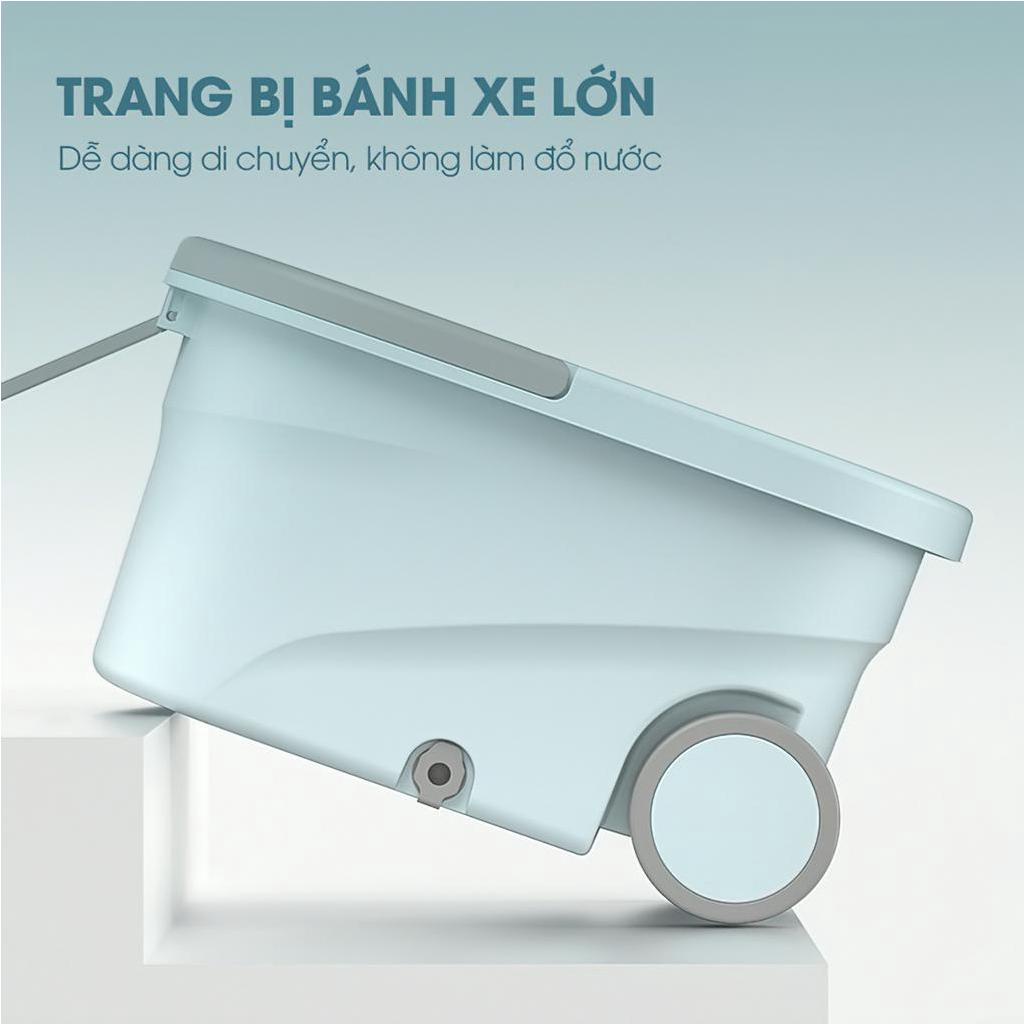Bộ Lau Nhà Thông Minh BONBOX BCT708 VÀ BCT704 Xoay 360 Độ Tay Kéo Và Bánh Xe Thùng Chứa Di Chuyển Tiện Lợi