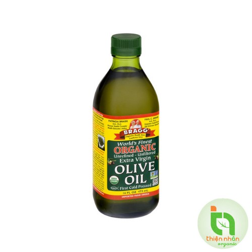 Bragg Dầu Extra Virgin Olive Ép Lạnh Hữu Cơ 473ml &amp; 946ml