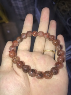 Vòng thạch anh tóc đỏ size 8li