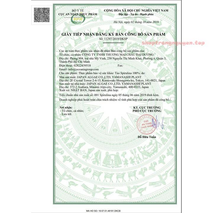 Date 2023 - Tảo Xoắn Spirulina Nhật Bản 2200 Viên | BigBuy360 - bigbuy360.vn