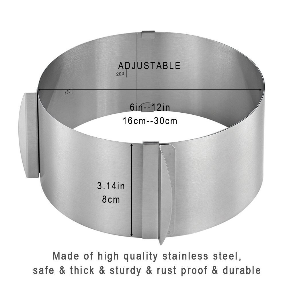 Khuôn ring mousse tròn thay đổi kích thước