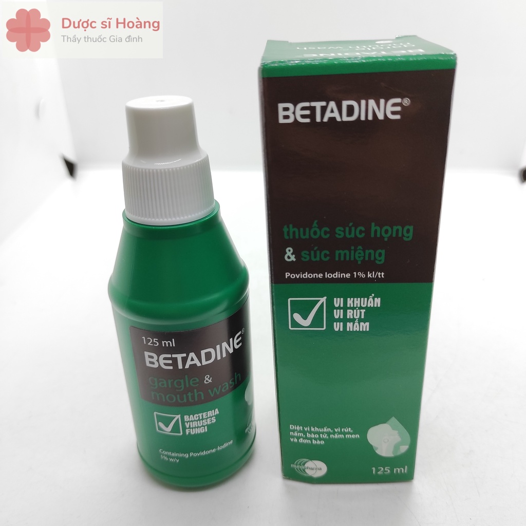 BETADINE Súc họng &amp; súc miệngchai 125ml