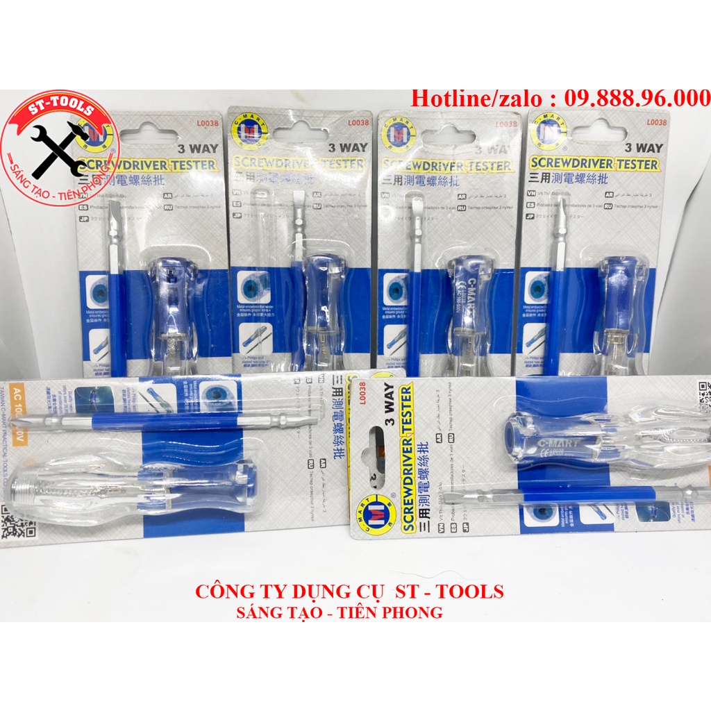 Bút thử điện hai đầu C-MART L0038 RẺ HƠN HOÀN TIỀN