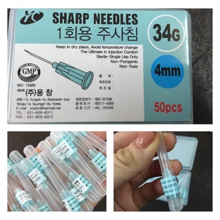 Hộp 50 đầu kim tiêm dưỡng chất 34G x 4mm