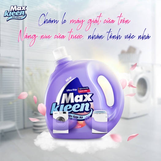 Nước giặt can MAX KLEEN 2.4kg, 3,8kg