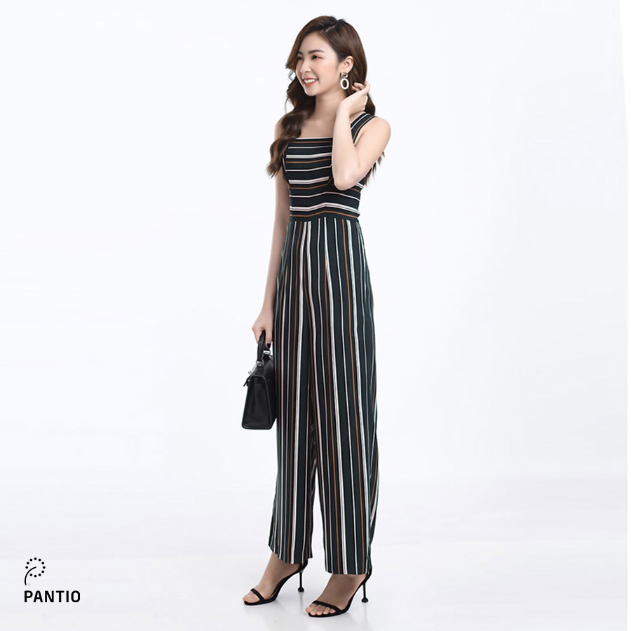 Jumpsuit hạo tiết kẻ dáng suông thiết kế đơn giản không tay FJS3077 - PANTIO