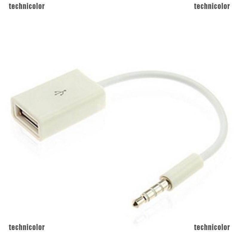 Dây Cáp Chuyển Đổi Cổng 3.5mm AUX Audio Sang Cổng USB 2.0 Cho MP3 Xe Hơi