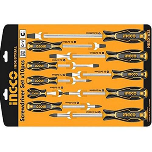 Bộ tuốc nơ vít 10 chi tiết ingco hksd1028