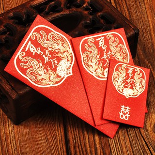Phong bao lì xì cưới Long Phụng 2025