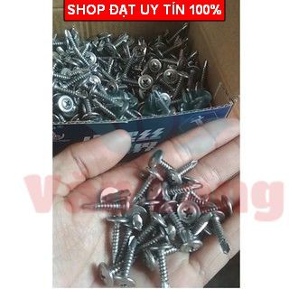 Vít tự khoan đầu dù inox 1kg/gói. Bộ 100 con vít tự khoan đầu dù SUS 410