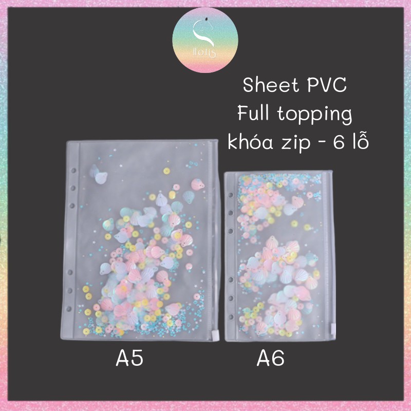 [HOTIS] Sheet PVC đựng card, sticker cho binder A6/ A5/ B5/ A4