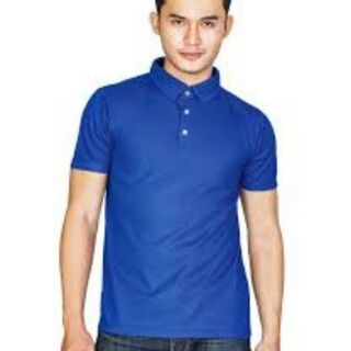 Áo thun cổ trụ màu xanh bích phong cách T066
