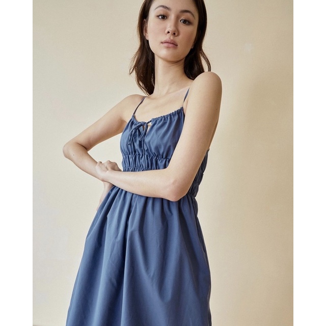 Đầm 2 dây nhún thân LIBÉ