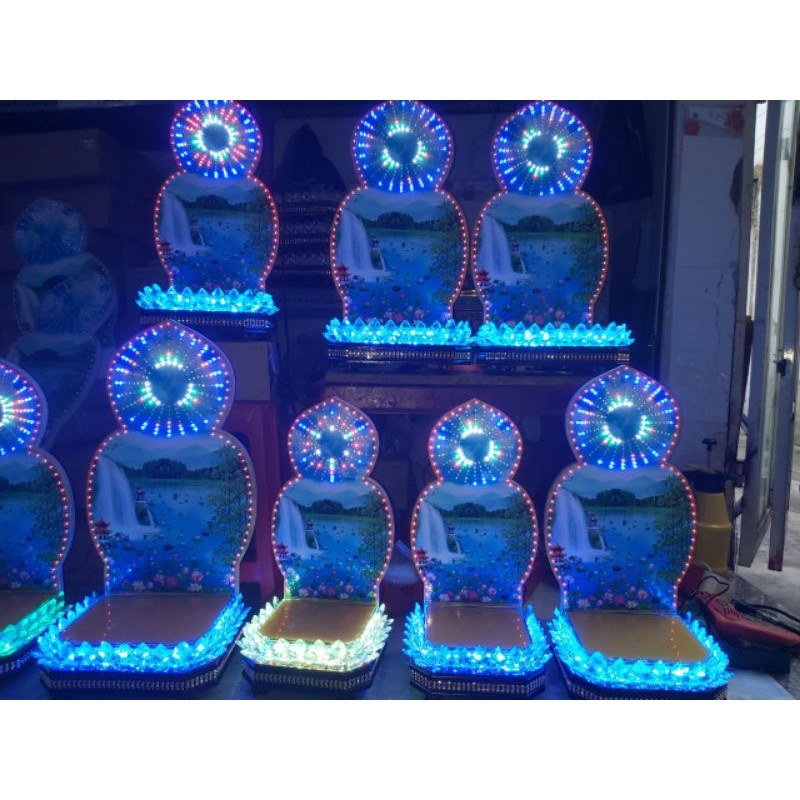 Đế Sen pha lê kèm hào quang 32 tia