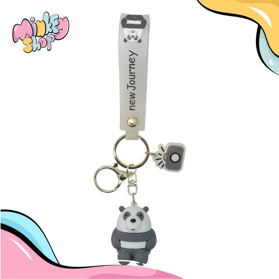 Móc khóa Gấu mập JOU dễ thương phụ kiên ô tô, túi xách, ba lô cute 02MKG -Minkey