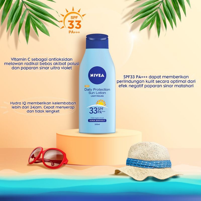 (Hàng Mới Về) Kem Chống Nắng Hàng Ngày Nivea Spf 33 Pa + + + - 100ml