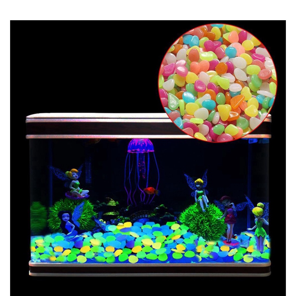 30 Viên đá nhân tạo phát sáng, sỏi dạ quang trang trí tiểu cảnh, chậu cây cảnh, hồ cá DPS