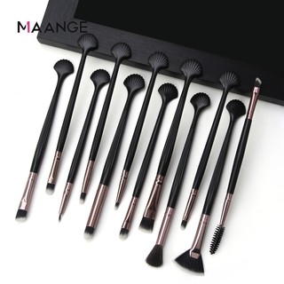 MAANGE New Make Up Brush 12 PCS Bộ cọ Shell chuyên nghiệp Blending Eyeshadow Brush Brush For Makeup Beauty Set