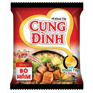 combo 5 gói mì cung đình bò hầm gói 77g