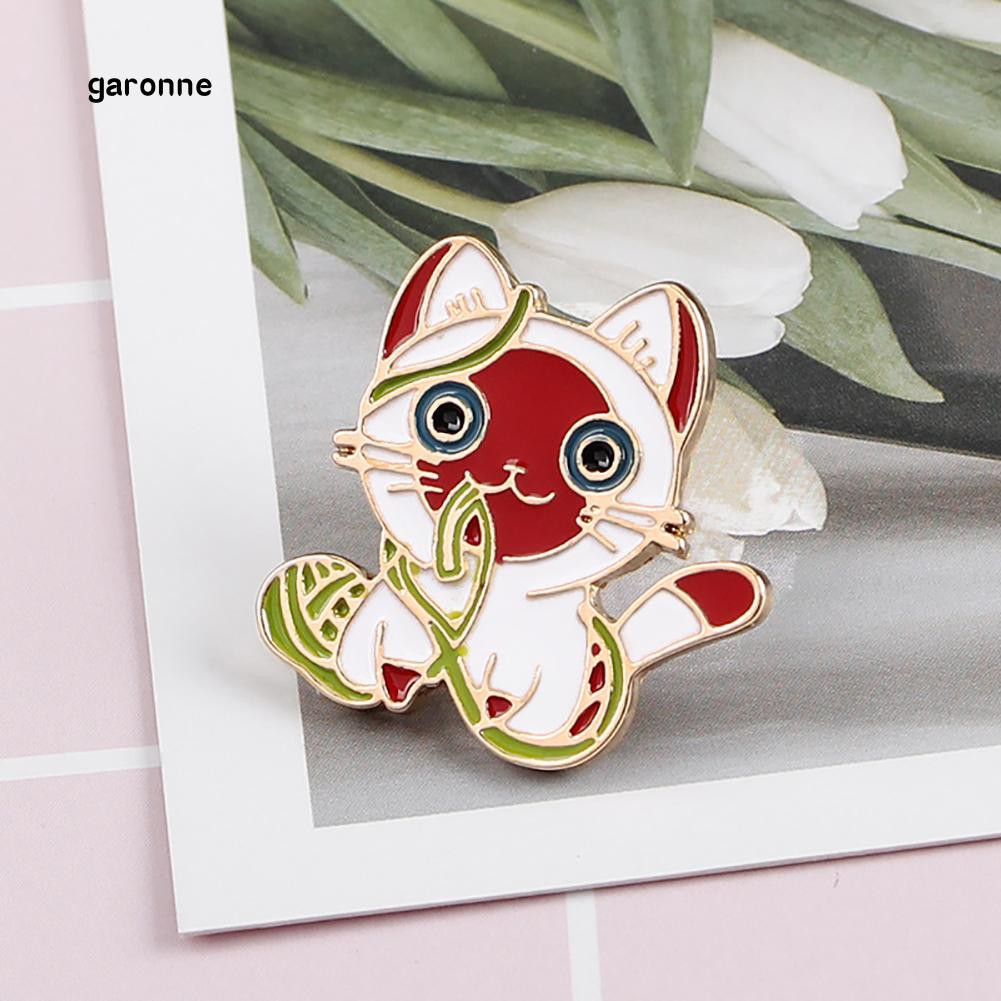 Huy Hiệu Cài Áo Họa Tiết Mèo Hoạt Hình Dễ Thương