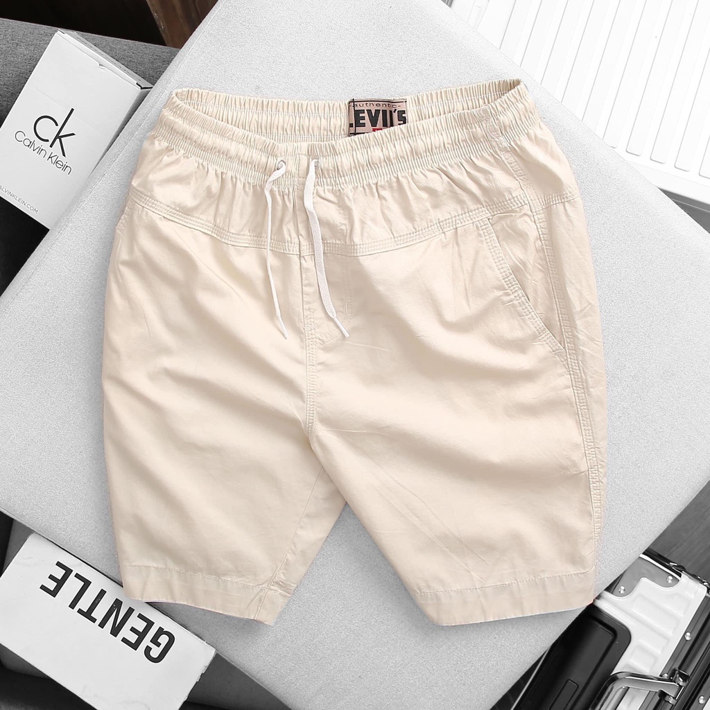Quần short nam bigsize cao cấp, quần đùi nam kaki lưng thun co giãn
