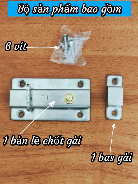 Then chốt gài cửa INOX 100% / Kiểu dáng độc đáo chất lượng cao