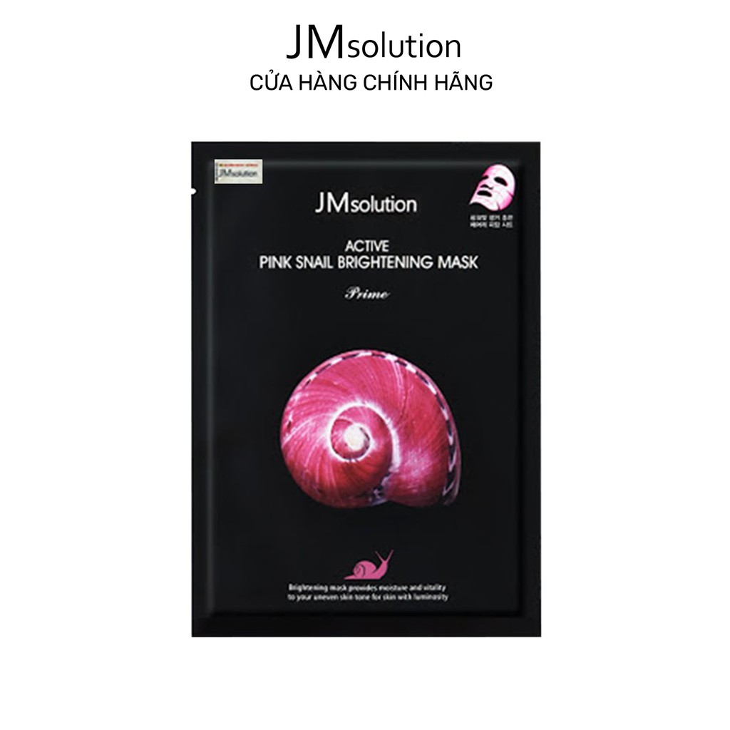 Mặt nạ ốc sên hồng JMSolution Active Pink Snail Brightening Mask trẻ hóa da 30ml