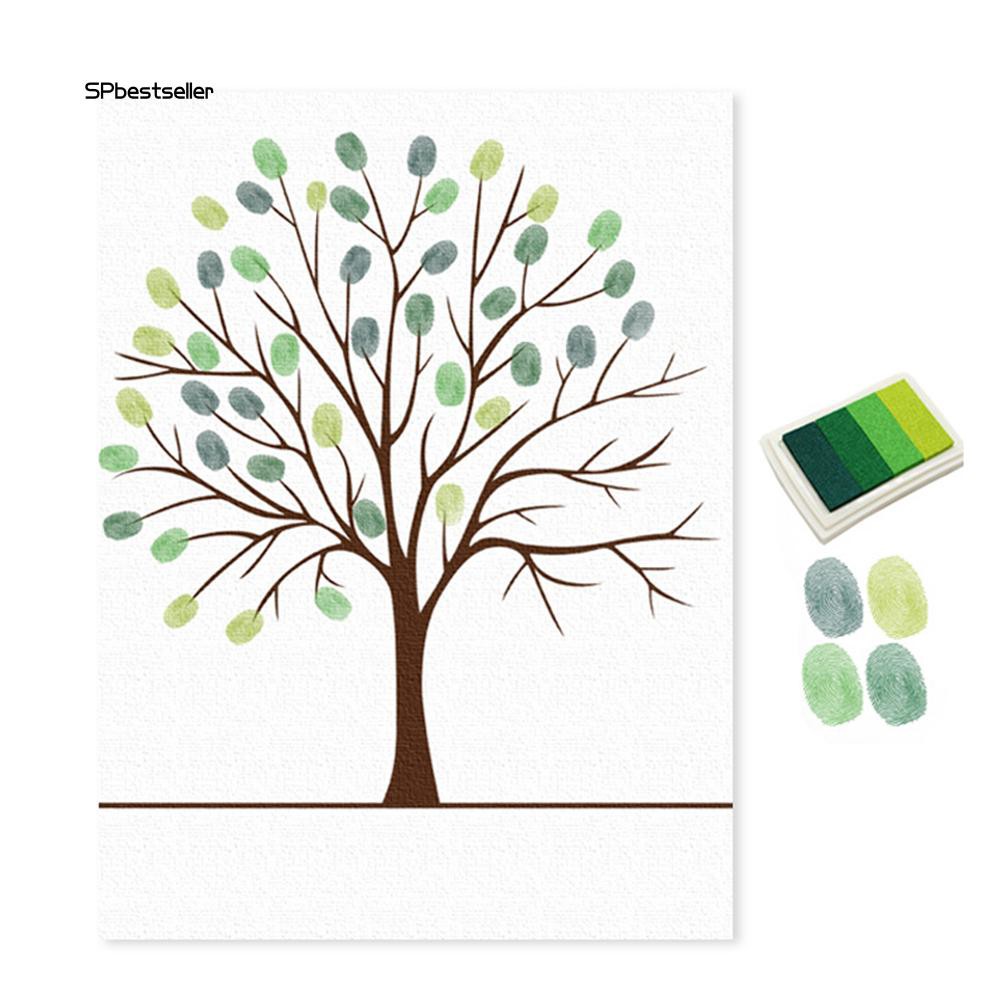 Tranh kí tên bằng dấu vân tay theo phong cách đồng quê tiệc cưới , sinh nhật