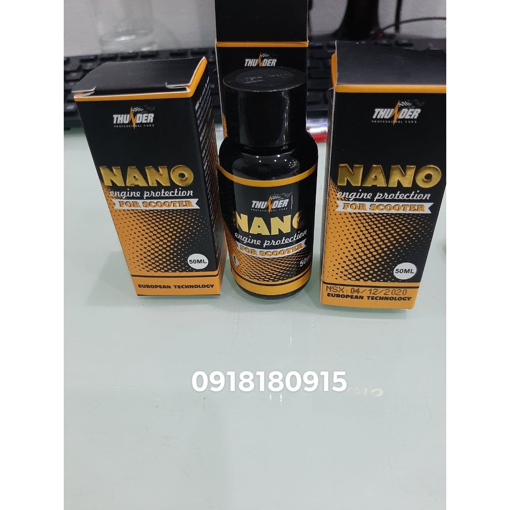 Phụ gia nhớt động cơ xe máy NANO Thunder Engine Protection 50ml Bảo Vệ Động Cơ Xe Máy, Dung Dịch Thunder Nano