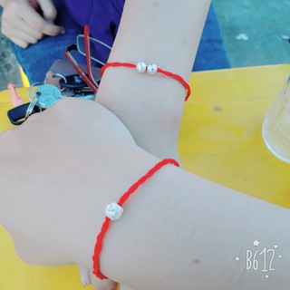 Combo 100 vòng chỉ đỏ mix bi bạc ta