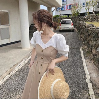Đầm babydoll phối